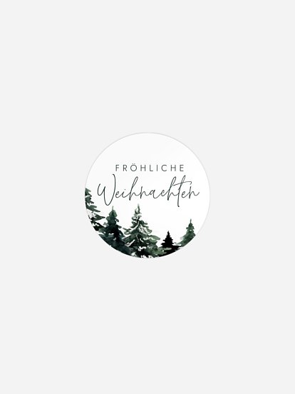 Geschenkaufkleber Geschäftlich Wald Weihnacht