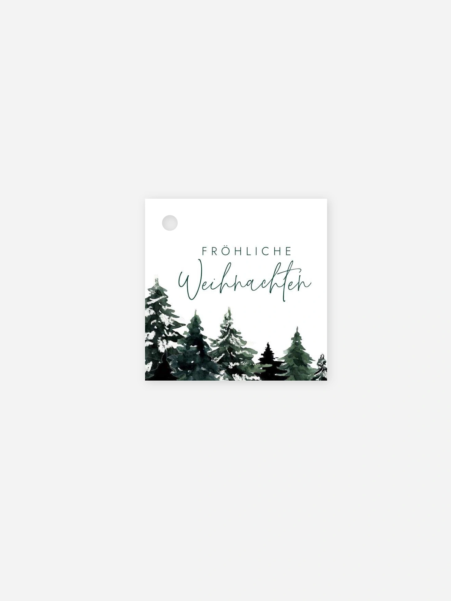 Geschenkanhänger Geschäftlich Wald Weihnacht