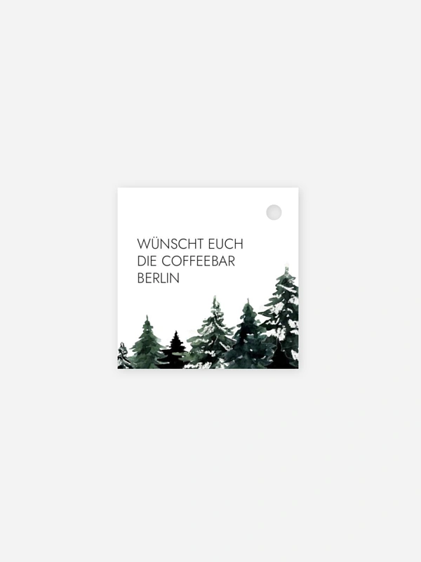 Geschenkanhänger Geschäftlich Wald Weihnacht