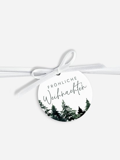 Geschenkanhänger Geschäftlich Wald Weihnacht