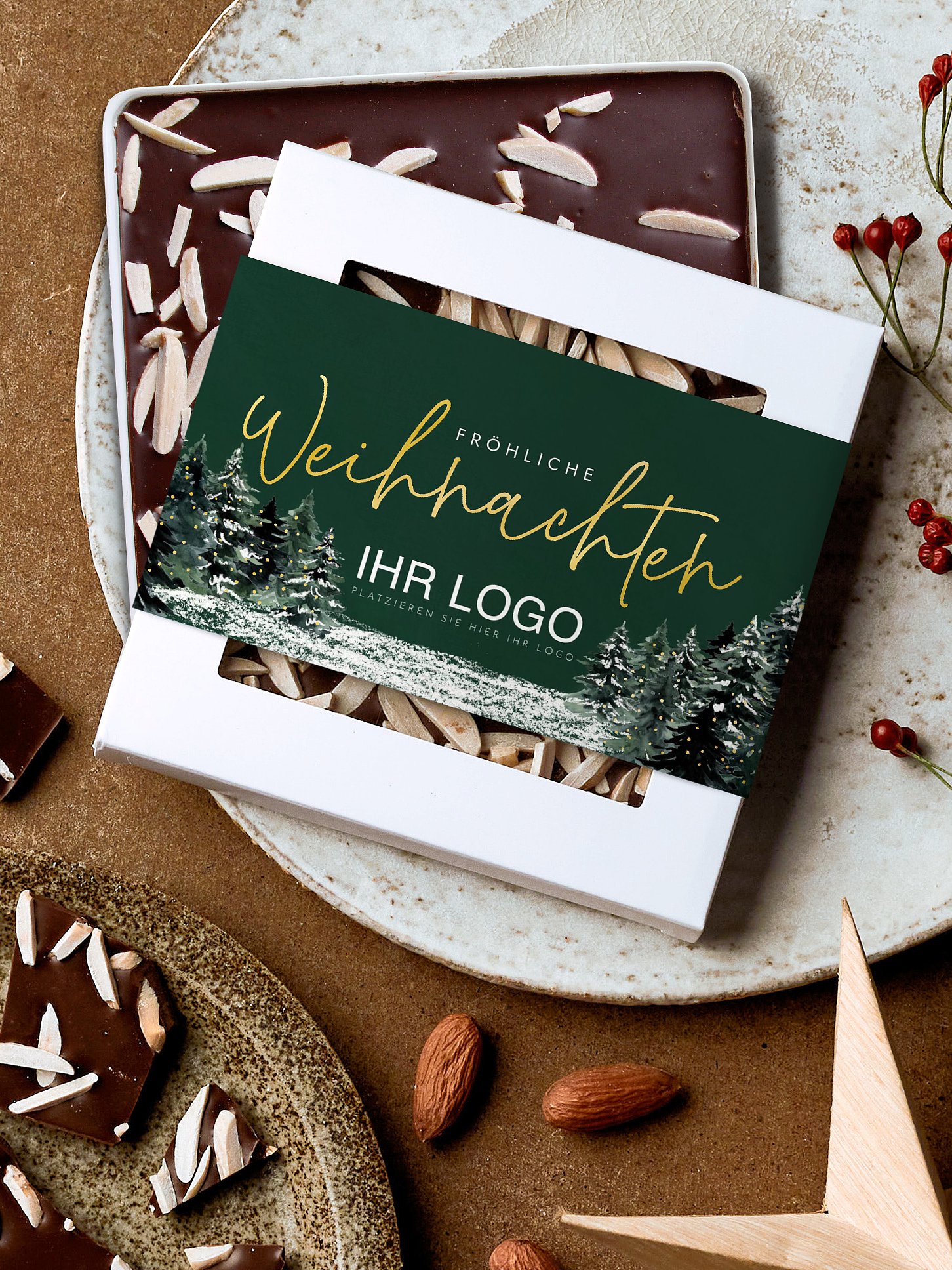 Schokobox geschäftlich Wald Weihnacht