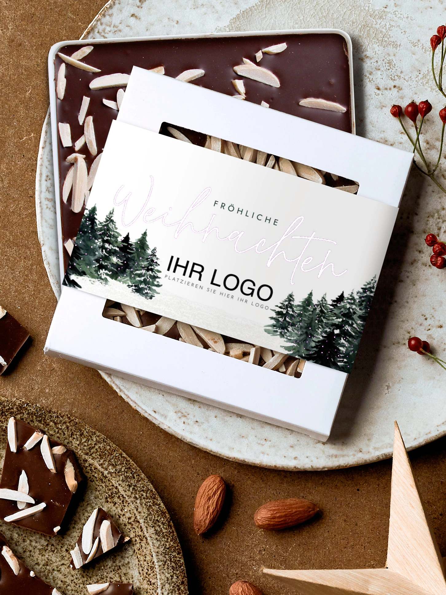 Schokobox geschäftlich Wald Weihnacht
