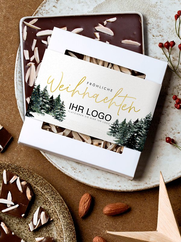 Schokobox geschäftlich Wald Weihnacht