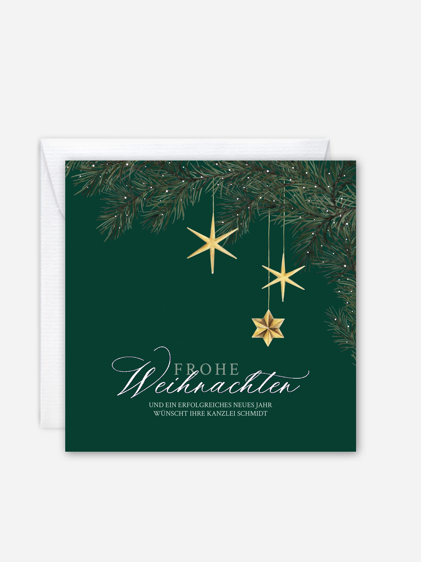 Geschäftliche Weihnachtskarte Festive Stars