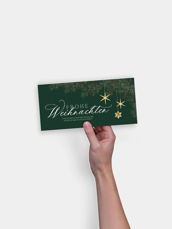 Geschäftliche Weihnachtskarte Festive Stars