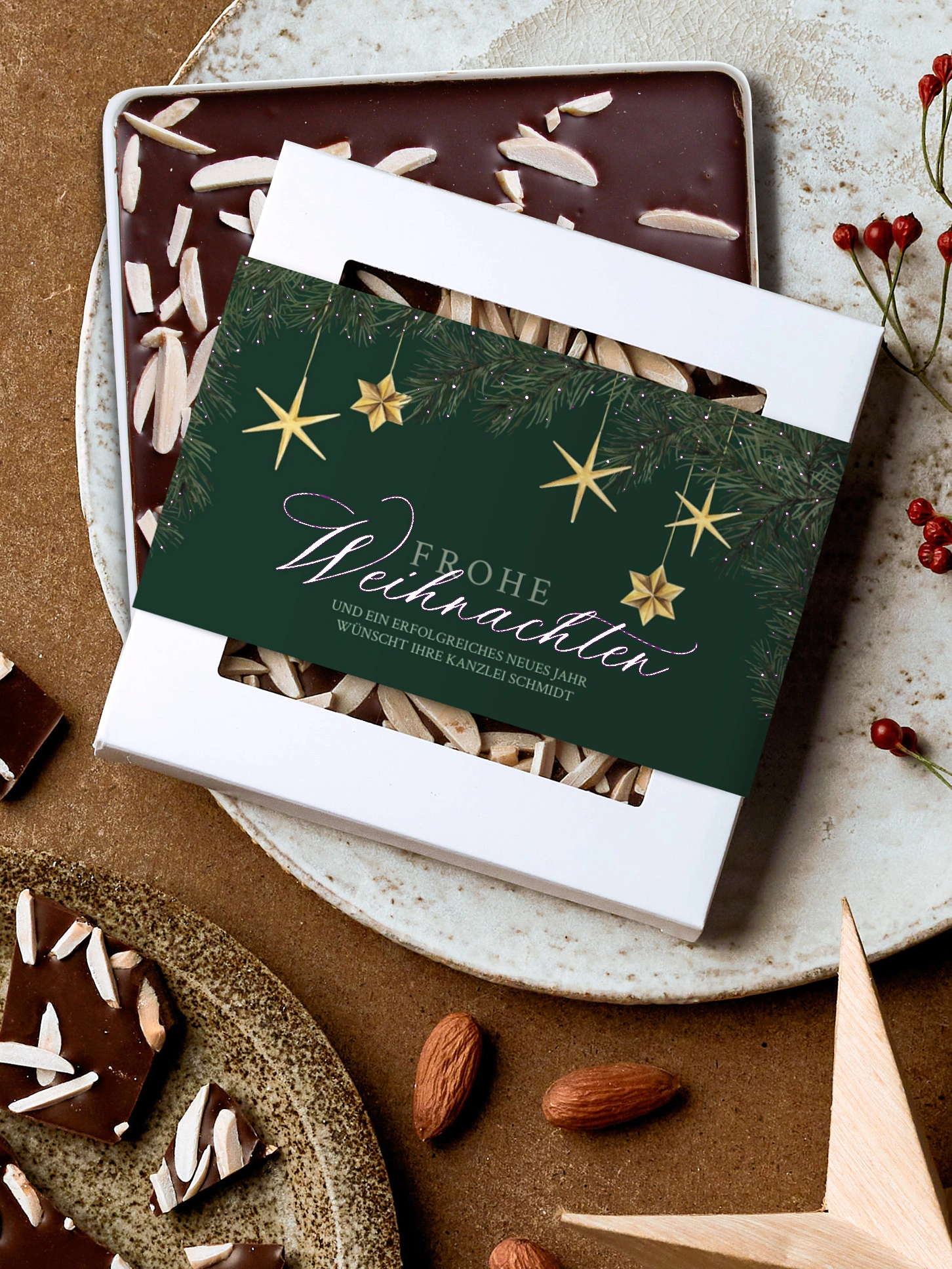 Schokobox geschäftlich Festive Stars