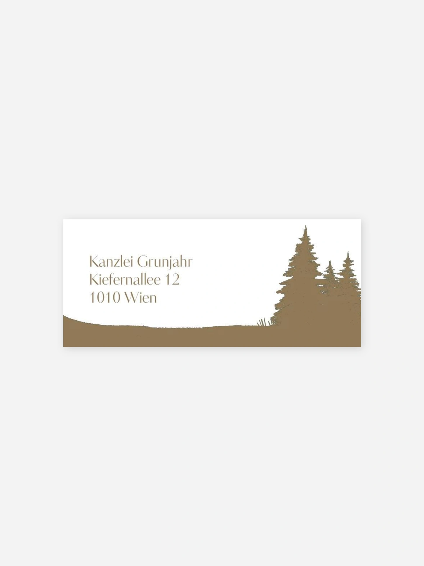 Absenderaufkleber geschäftl. Weihnachten Wilder Winter Kraftpapier