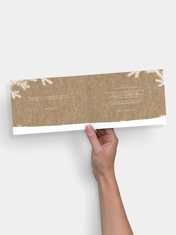 Geschäftliche Weihnachtskarte Wilder Winter Kraftpapier
