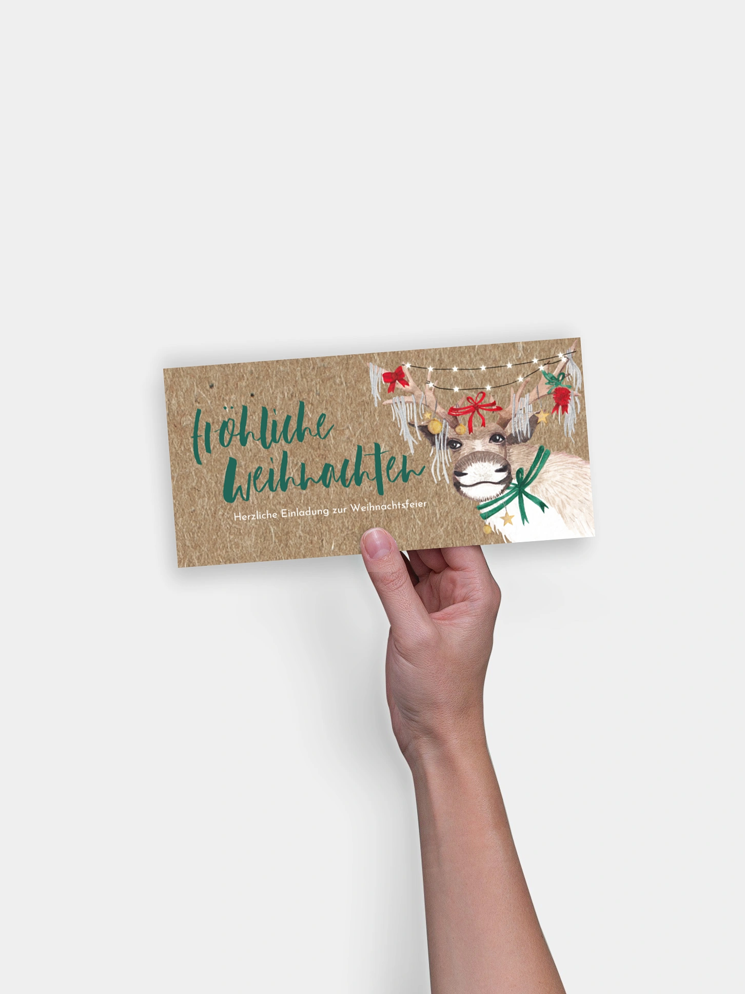 Weihnachtsfeier Christ-Mess Reindeer Kraftpapier