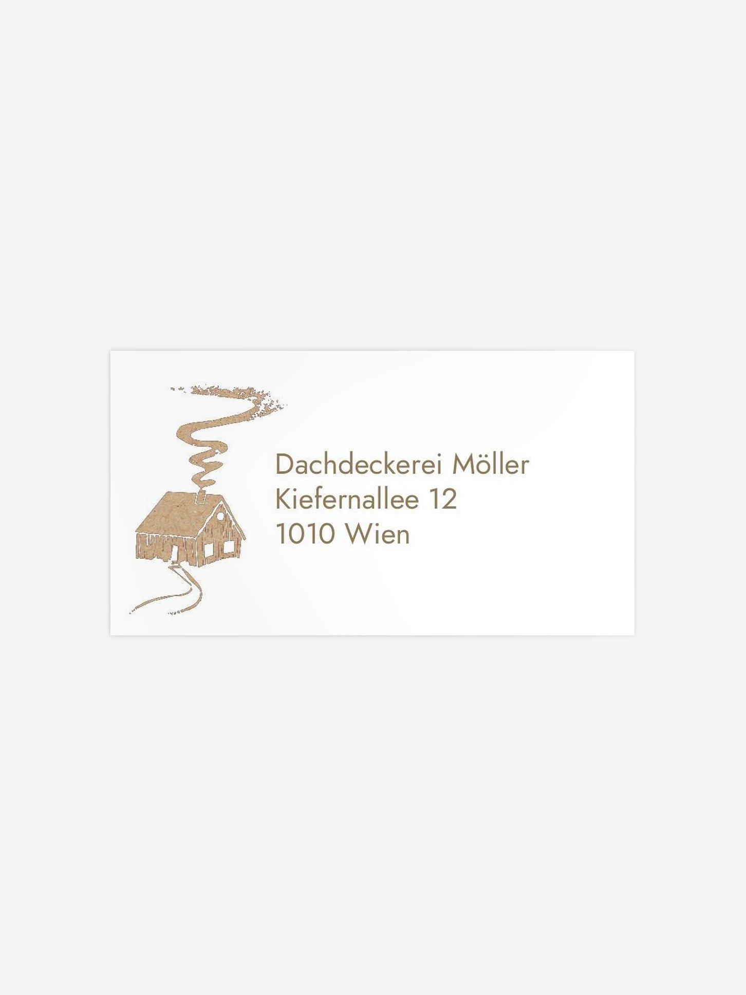 Empfängeraufkleber geschäftl. Weihnachten Frosty Forest Kraftpapier