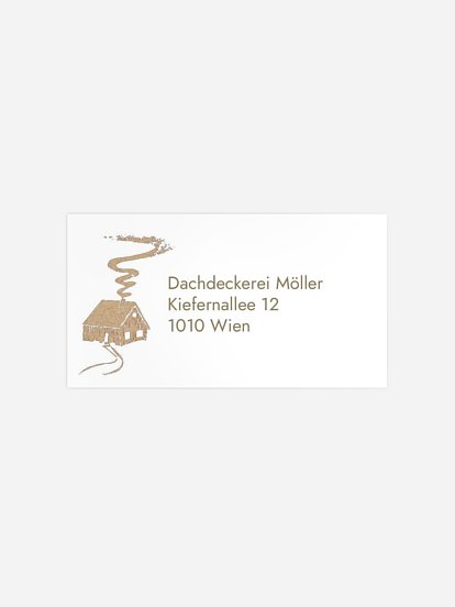 Empfängeraufkleber geschäftl. Weihnachten Frosty Forest Kraftpapier