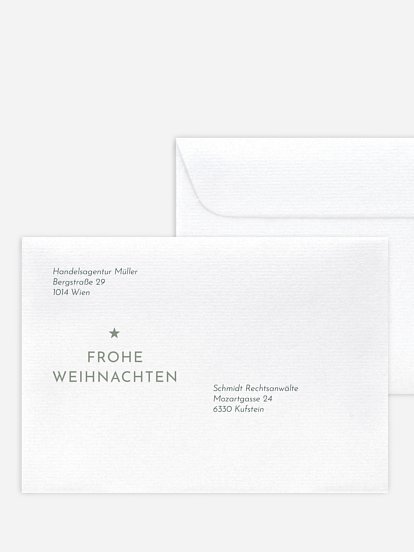 Bedruckte Umschläge geschäftl. Weihnachten Wish Tree
