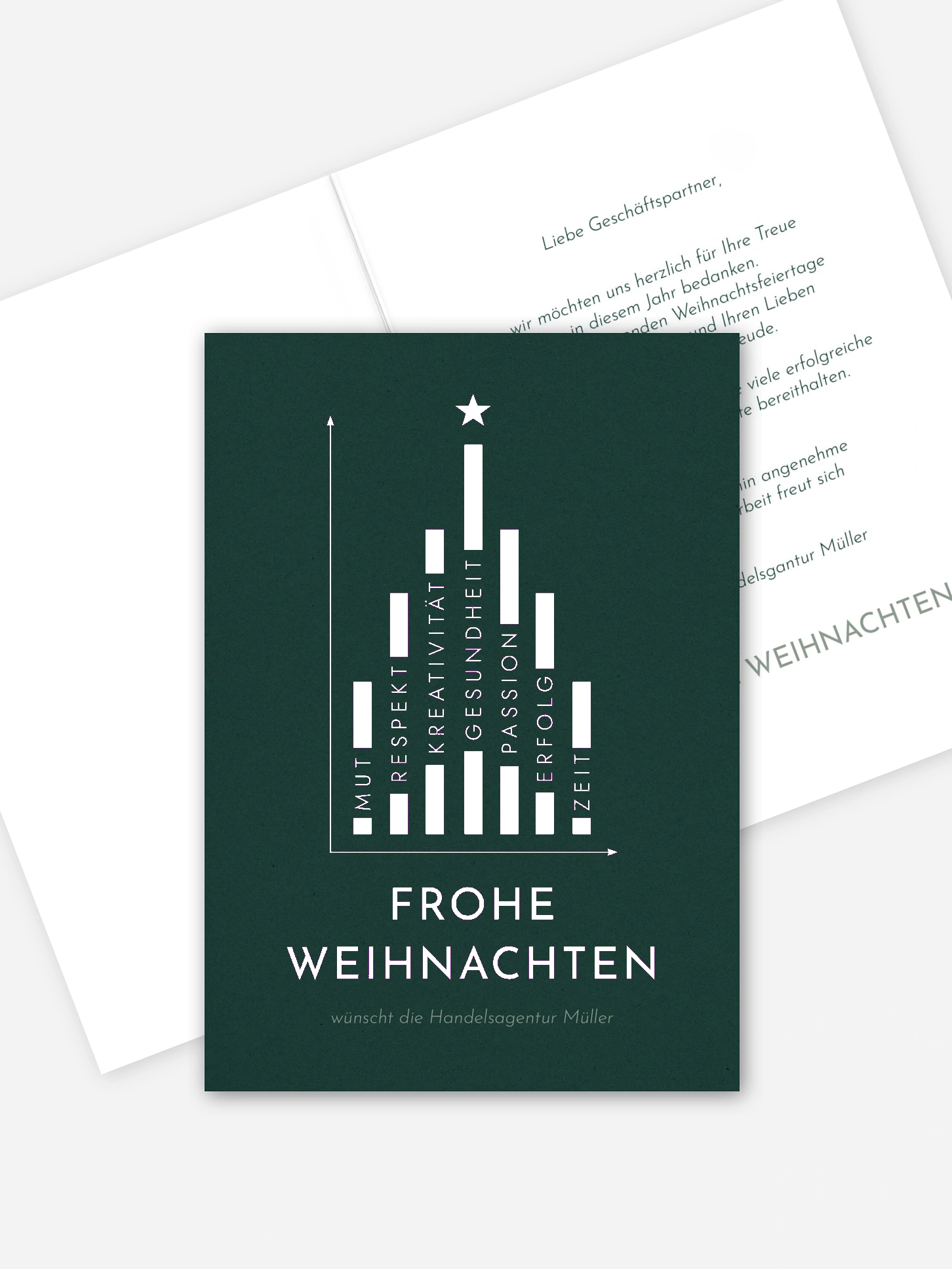 Geschäftliche Weihnachtskarte Wish Tree
