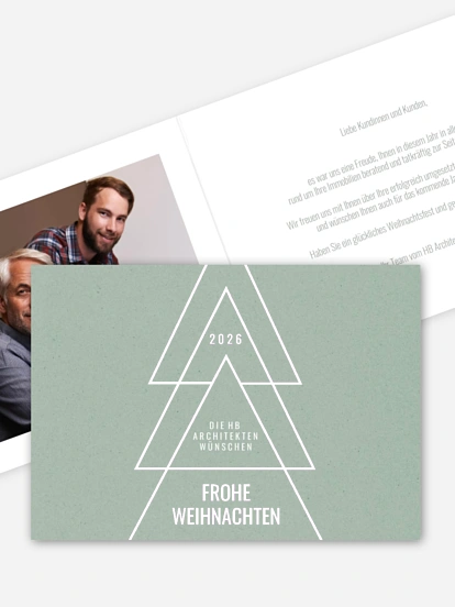 Geschäftliche Weihnachtskarte Fine Lines