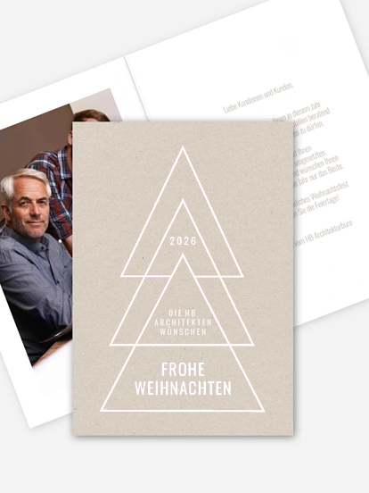 Geschäftliche Weihnachtskarte Fine Lines