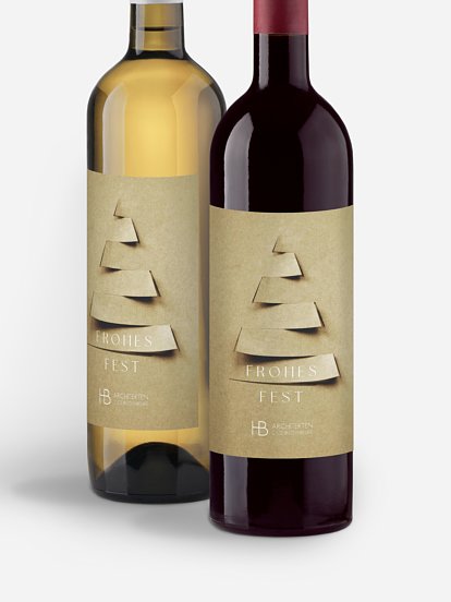 Flaschenetikett geschäftlich Elegant Tree