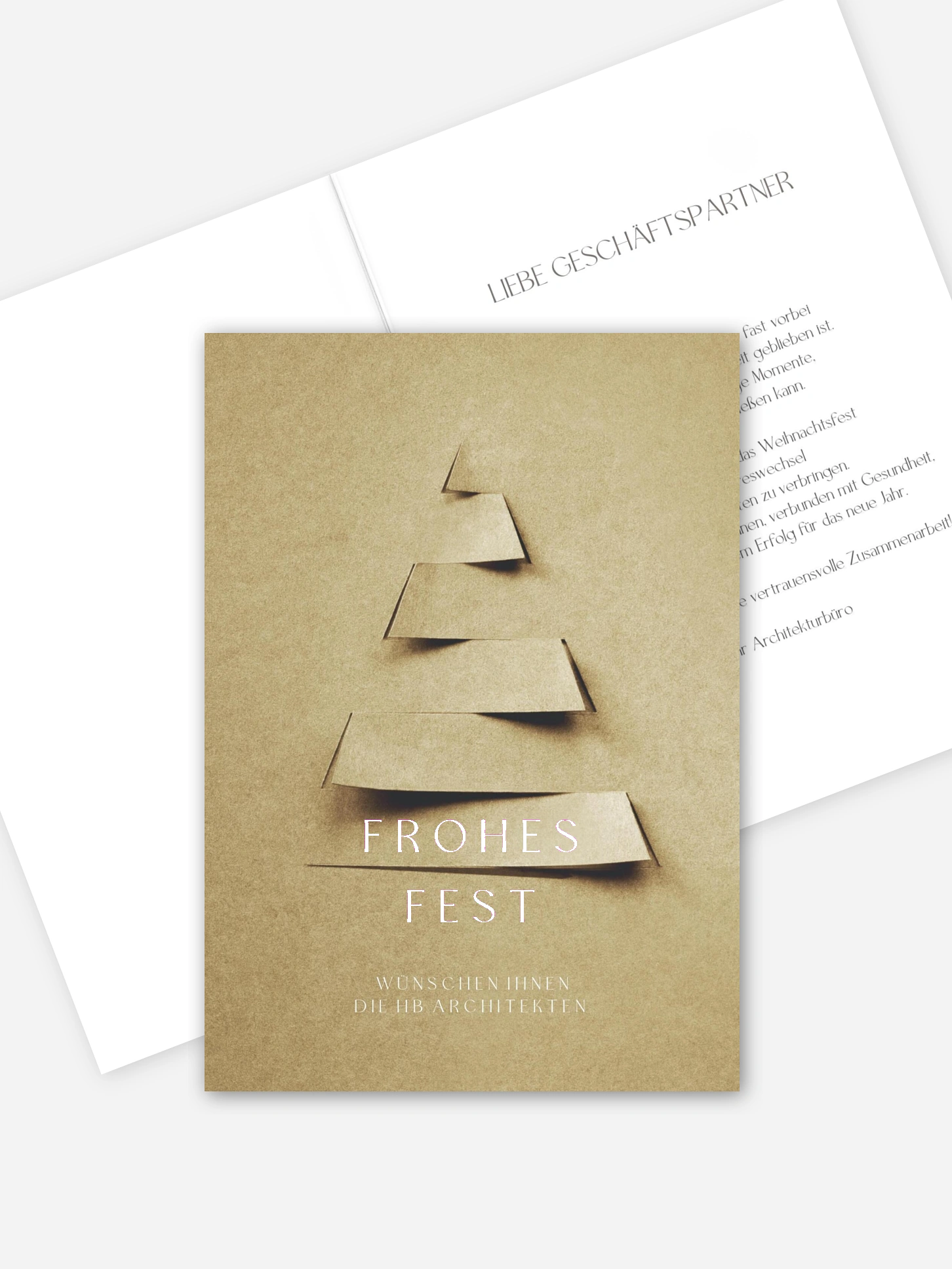 Geschäftliche Weihnachtskarte Elegant Tree