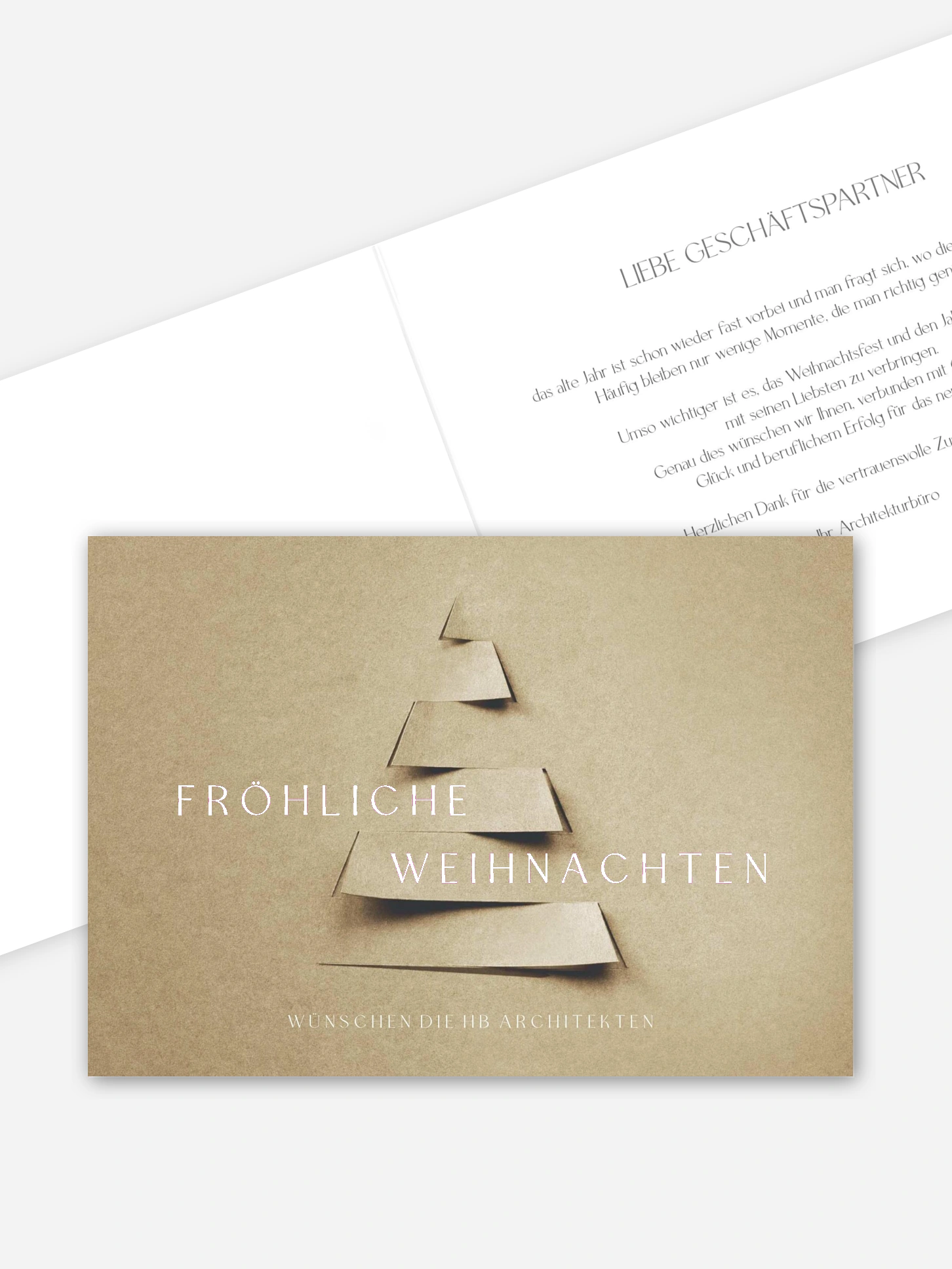 Geschäftliche Weihnachtskarte Elegant Tree