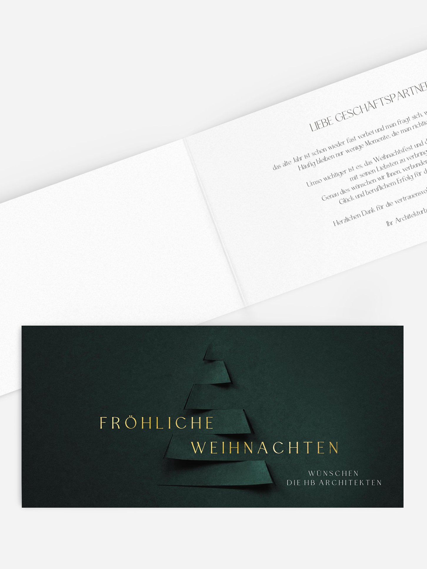 Geschäftliche Weihnachtskarte Elegant Tree