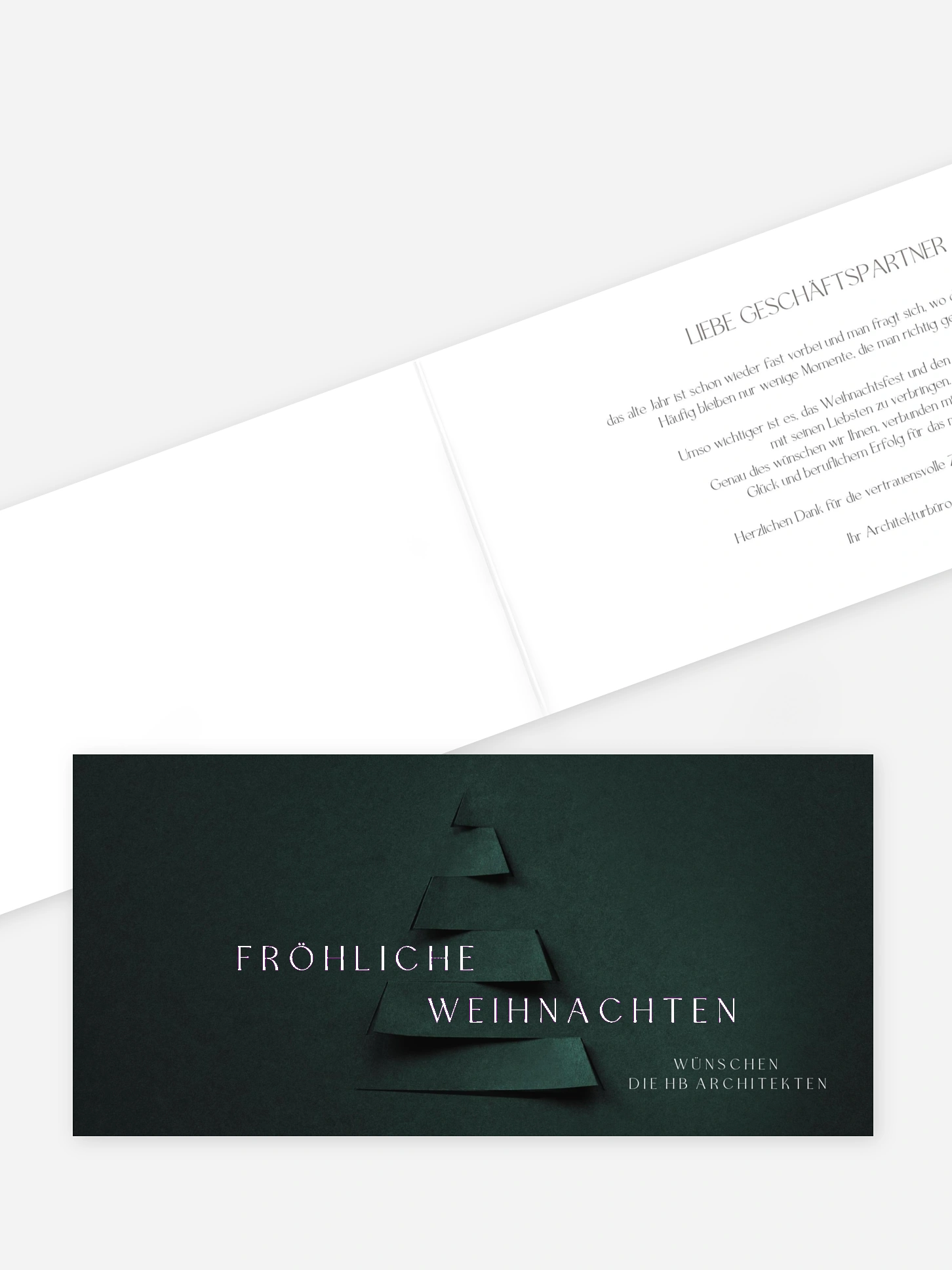 Geschäftliche Weihnachtskarte Elegant Tree