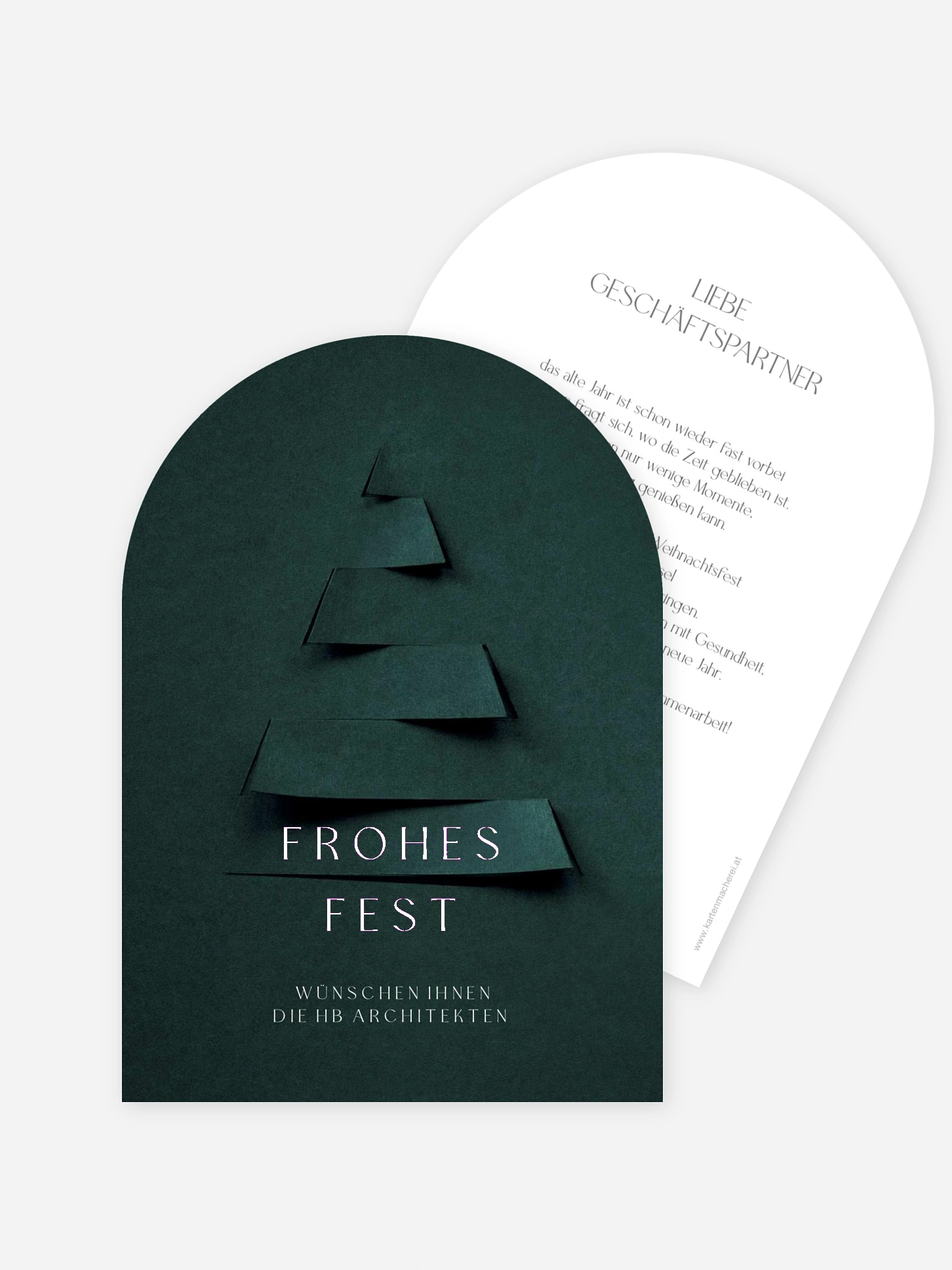 Geschäftliche Weihnachtskarte Elegant Tree