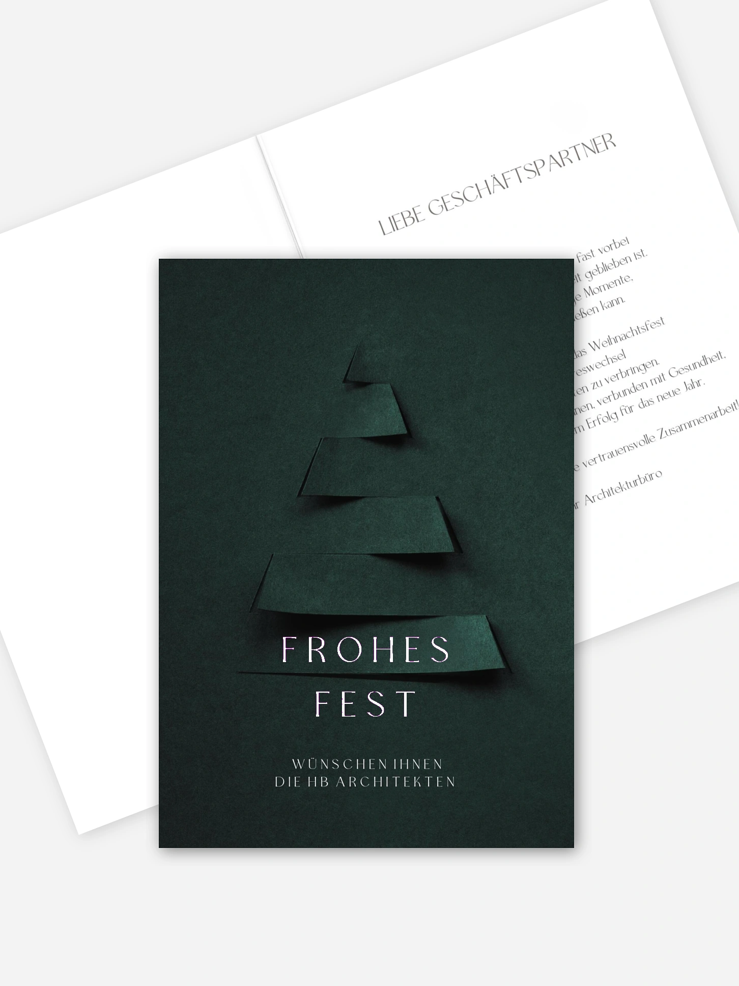 Geschäftliche Weihnachtskarte Elegant Tree