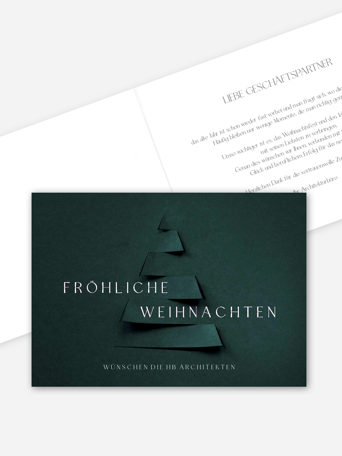Geschäftliche Weihnachtskarte Elegant Tree