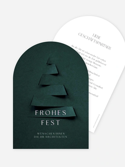 Geschäftliche Weihnachtskarte Elegant Tree