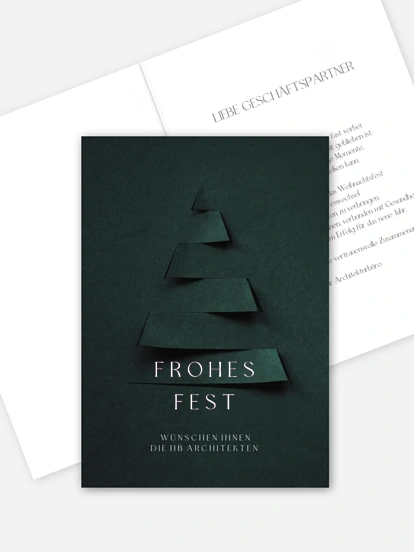 Geschäftliche Weihnachtskarte Elegant Tree