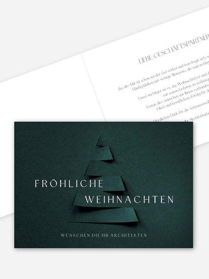 Geschäftliche Weihnachtskarte Elegant Tree