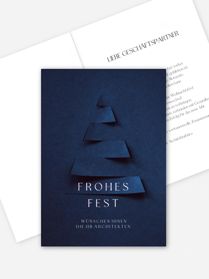 Geschäftliche Weihnachtskarte Elegant Tree