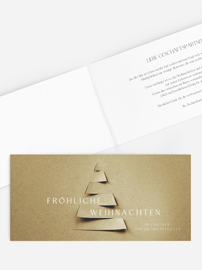 Geschäftliche Weihnachtskarte Elegant Tree