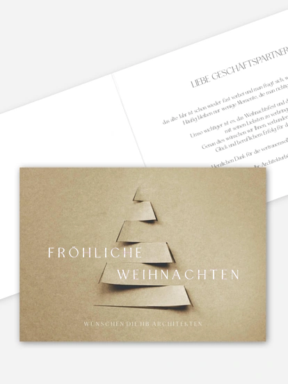 Geschäftliche Weihnachtskarte Elegant Tree