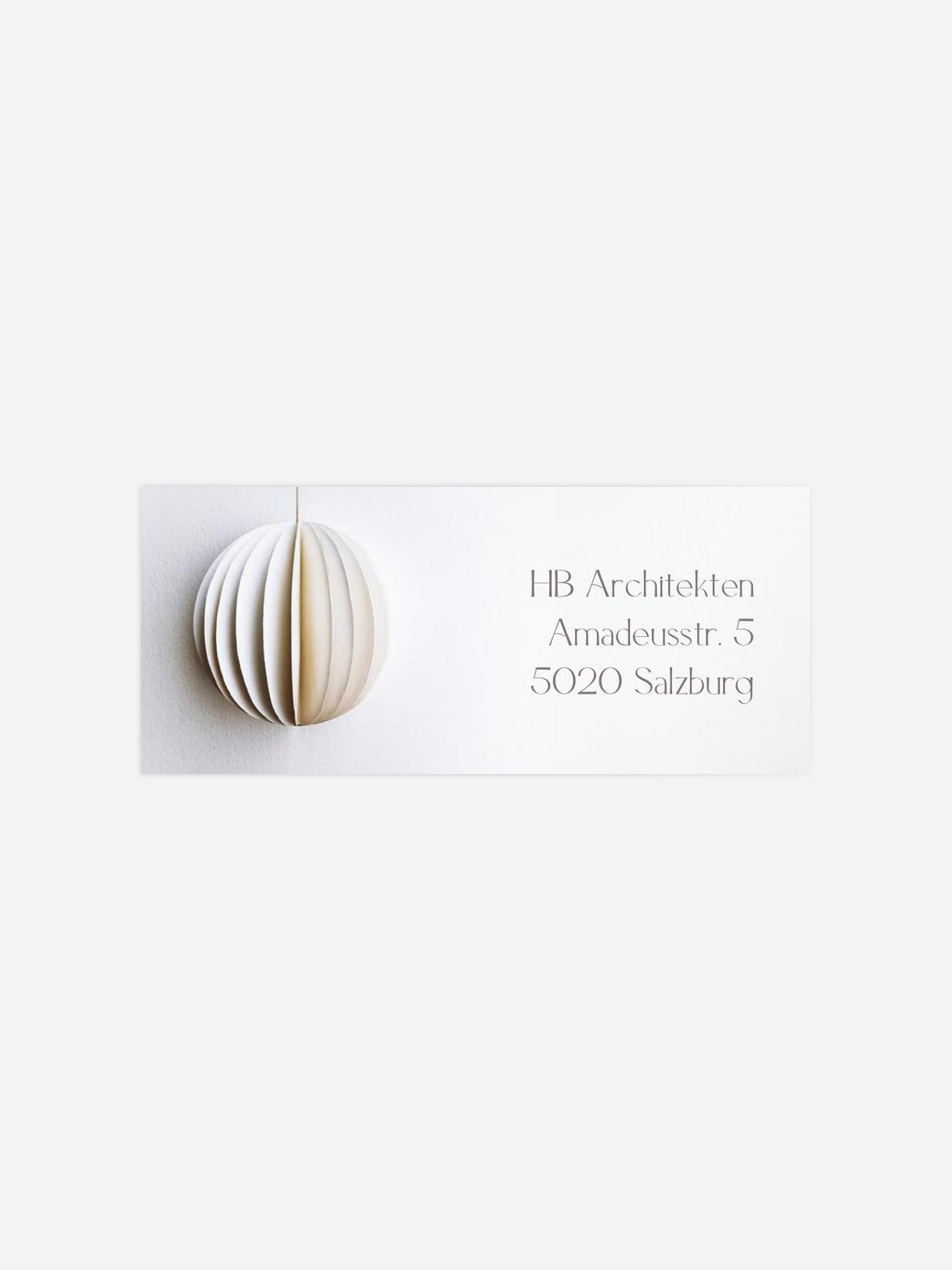 Absenderaufkleber geschäftl. Weihnachten Modern Pendant