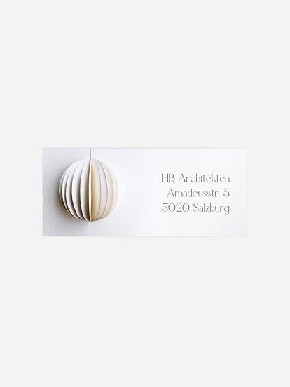 Absenderaufkleber geschäftl. Weihnachten Modern Pendant