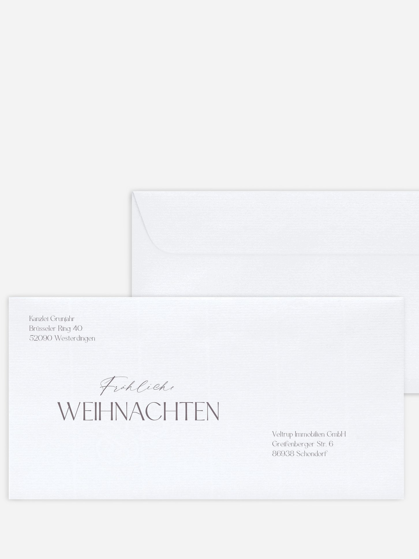 Bedruckte Umschläge geschäftl. Weihnachten Modern Pendant