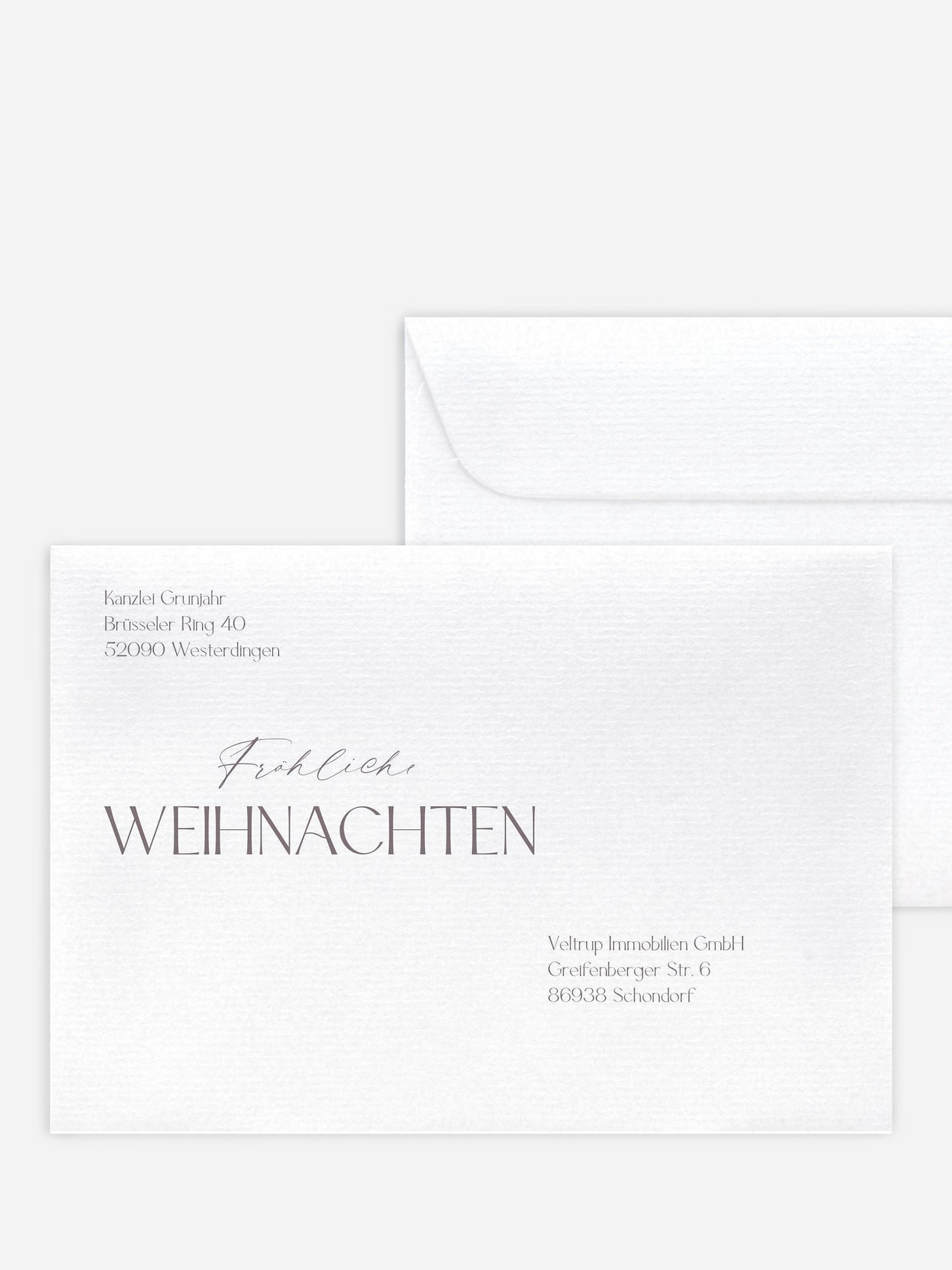 Bedruckte Umschläge geschäftl. Weihnachten Modern Pendant