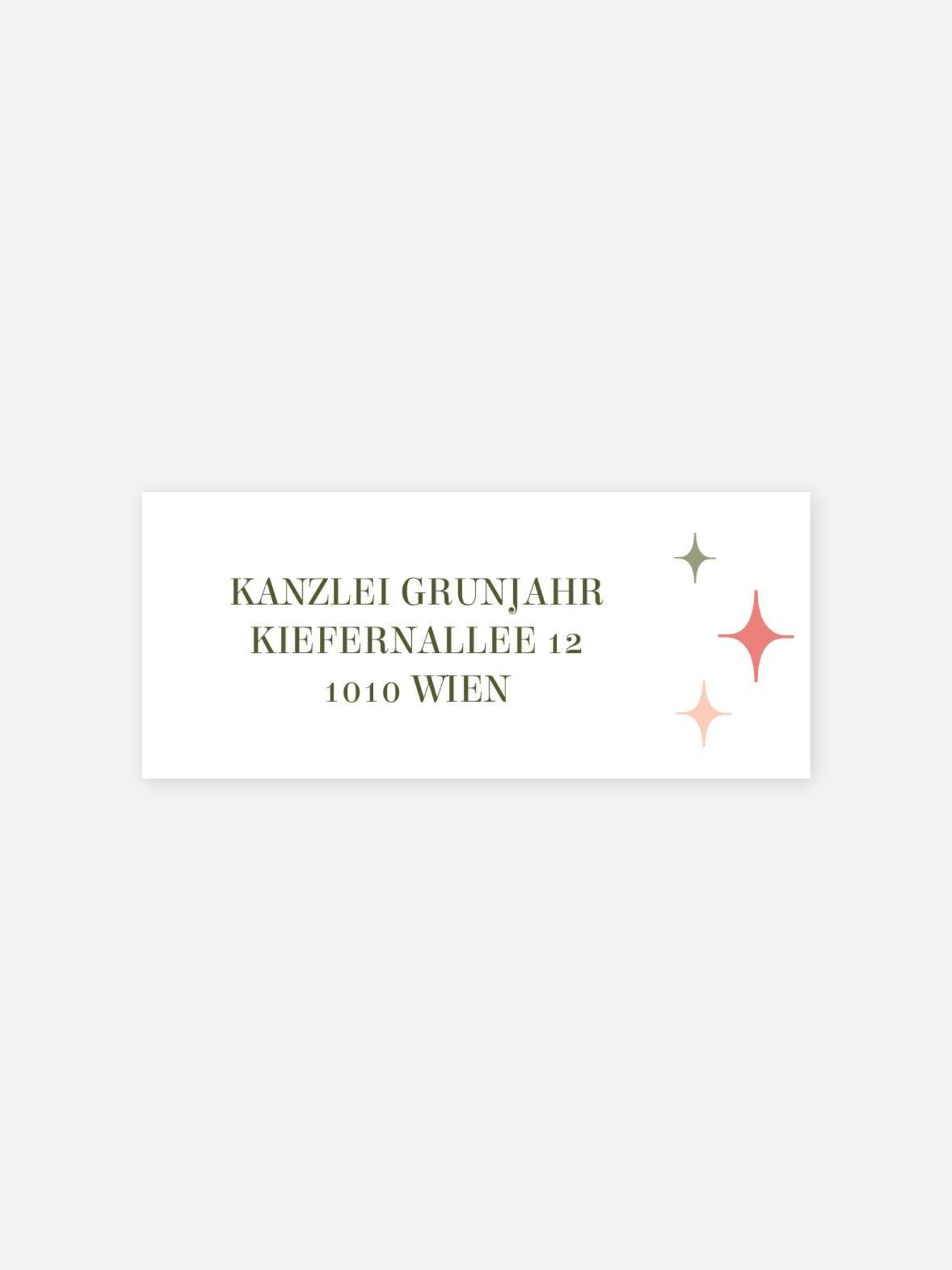 Absenderaufkleber geschäftl. Weihnachten Bold Letters