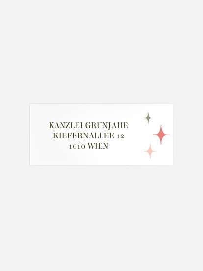 Absenderaufkleber geschäftl. Weihnachten Bold Letters