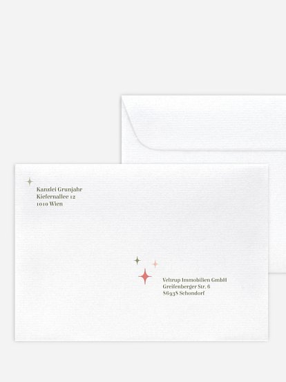 Bedruckte Umschläge geschäftl. Weihnachten Bold Letters