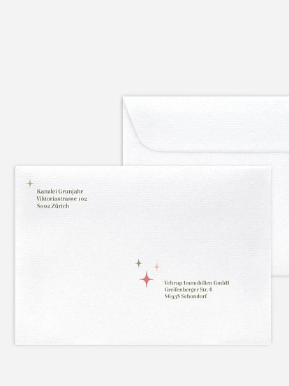 Bedruckte Umschläge geschäftl. Weihnachten Bold Letters
