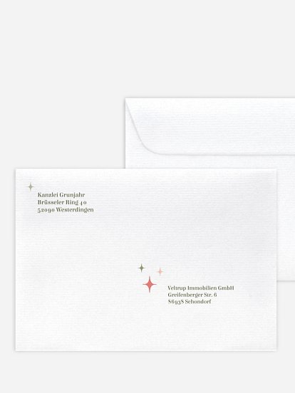 Bedruckte Umschläge geschäftl. Weihnachten Bold Letters