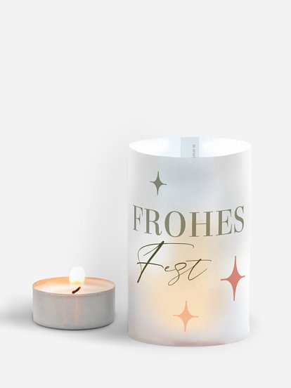 Windlicht Weihnachten Bold Letters