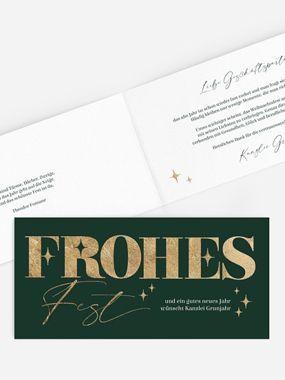 Geschäftliche Weihnachtskarte Bold Letters