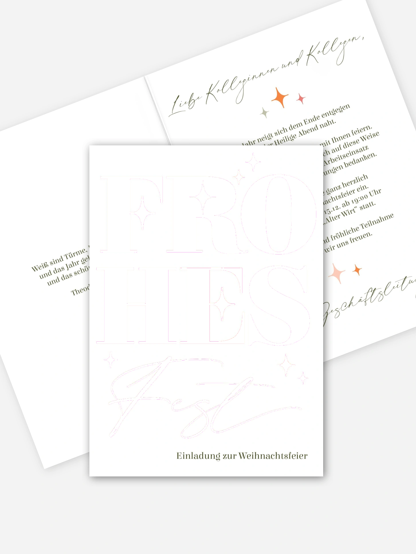 Weihnachtsfeier Bold Letters
