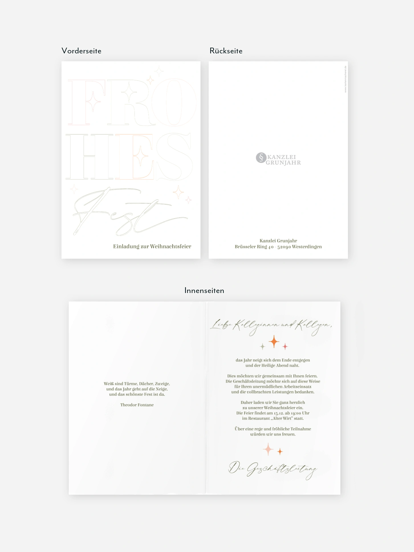 Weihnachtsfeier Bold Letters