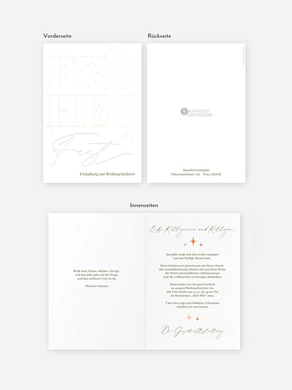 Weihnachtsfeier Bold Letters