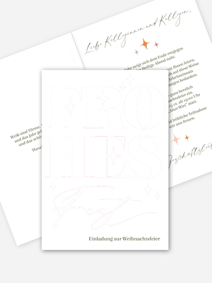 Weihnachtsfeier Bold Letters
