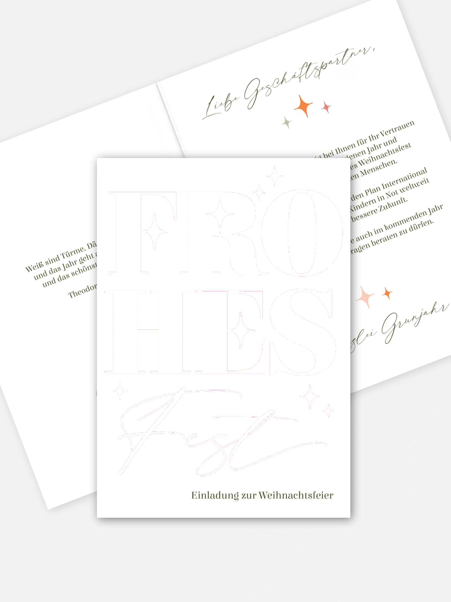 Spendenkarten Geschäftlich Bold Letters