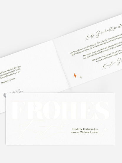 Spendenkarten Geschäftlich Bold Letters